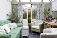 Furniture in small conservatory 