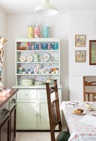 Painted dresser in country dining room 