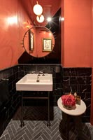 Orange bathroom 