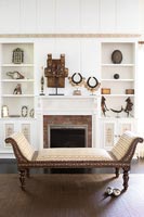 White bookcase with chaise lounge