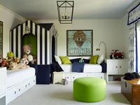 Bold colours in childrens room 