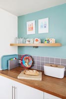 Colourful modern kitchen corner 
