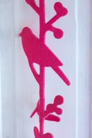 Pink bird decoration detail 