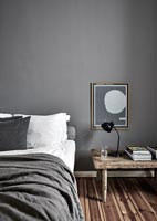 Grey and white modern bedroom 