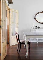 Classic white dining room detail 