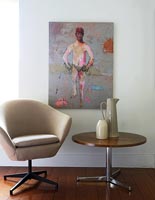 Modern chair and artwork 