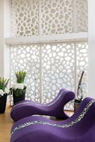 Contemporary chairs with privacy screen