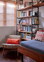 Retro bookcase and chairs 