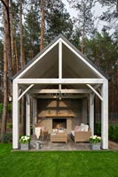 Summerhouse with fireplace