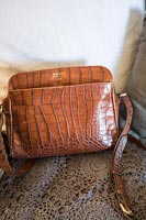 Brown leather handbag 