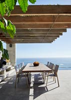Modern patio with sea view 