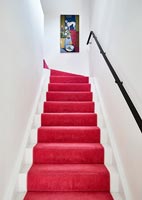Modern red staircase 