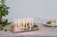 Advent candle centre piece on table