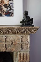 ornate fireplace detail 