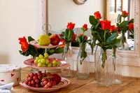 Collection of glass vases 