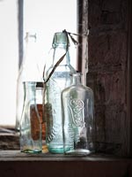 Vintage glass bottles 