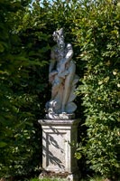 Classic statue in country garden 