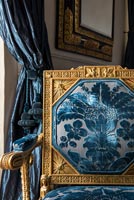 Detail - Gold and blue ornate chair