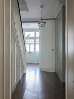 Classic style modern hallway with parquet flooring 
