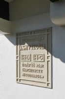 Detail of plaque on external wall 