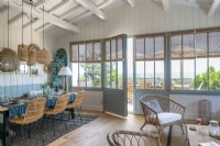 Modern coastal cabin - open plan living space