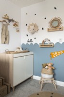 Furniture and ornaments in modern babys nursery