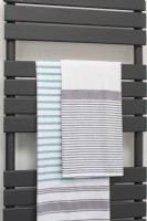 Contemporary grey heated towel rail 