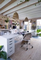 Desk in modern workshop - garden room