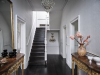 Hallway & staircase with vintage decor