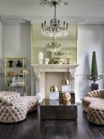 Living room with designer furniture