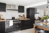 Industrial style wheelchair accessible kitchen