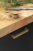 Detail of wooden worktop