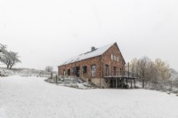 Old barn building converted into a residential house
