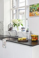 Detail minimal Kitchen in modern London apartment