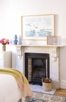 Victorian fireplace in bedroom