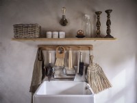 Detail of Scandi plaster wall Utility Room 