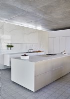 Contemporary white and grey kitchen