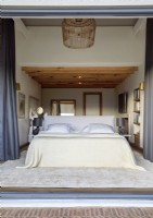 View into modern country bedroom