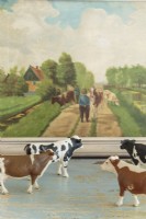 For a bit of whimsy, Christi positioned a few of her cow figurines collections to appear as if watching those in the bucolic painting.