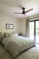 Ceiling fan in vintage style bedroom