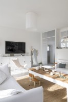 White painted living room 