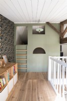 Built-in alcove bedroom in childrens room