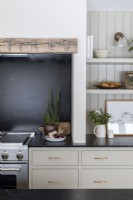Kitchen cupboards and worktop
