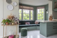 Modern kitchen extension interior in Katie Frade's house in Dulwich