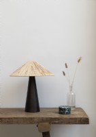 Table Light on Reclaimed Wooden Table