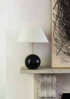 Table Light on marble mantlepiece