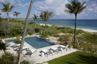 An ocean side pool in the Bahamas.
