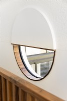 Semi circular window with walnut detail