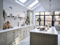 Modern country shaker kitchen with island