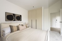 Modern bedroom with built in wardrobe